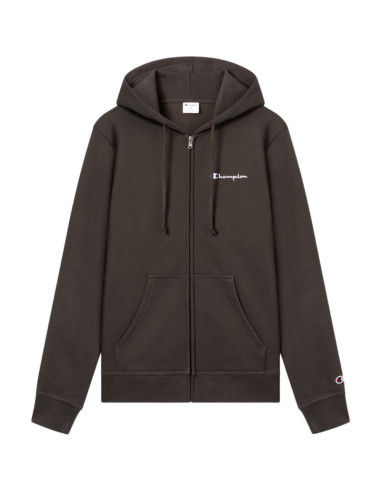 Bluza męska champion hooded full zip sweatshirt brązowy 221794 gs509