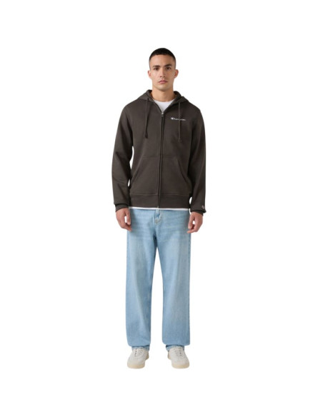 Bluza męska champion hooded full zip sweatshirt brązowy 221794 gs509