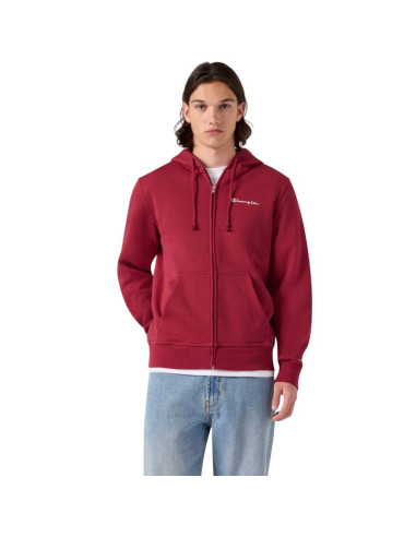 Bluza męska champion hooded full zip sweatshirt czerwona 221794 rs508