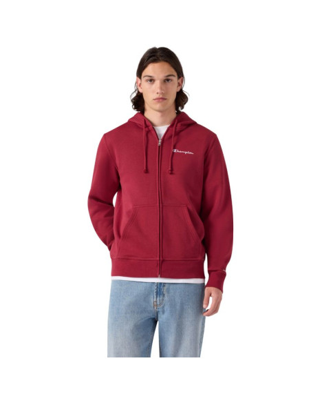 Bluza męska champion hooded full zip sweatshirt czerwona 221794 rs508