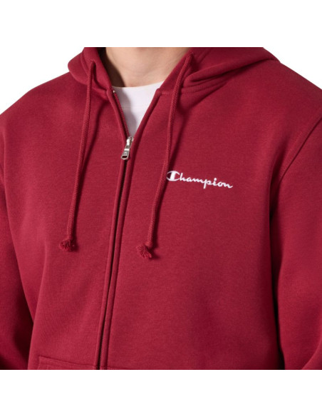 Bluza męska champion hooded full zip sweatshirt czerwona 221794 rs508