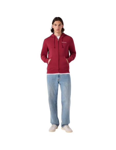 Bluza męska champion hooded full zip sweatshirt czerwona 221794 rs508