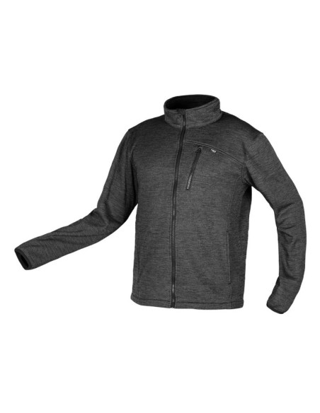 Bluza rozpinana outdoor, pique, szara, rozmiar m