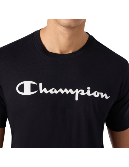 Koszulka męska champion ss tee czarna 221814 kk001