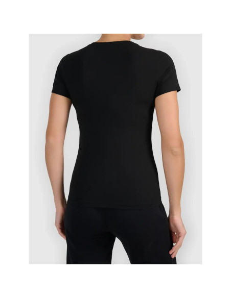 T-shirt basic z dekoltem typu serek damski 4f 4fwmm00ttshf3307-20s