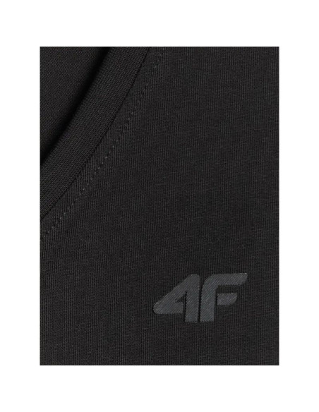 T-shirt basic z dekoltem typu serek damski 4f 4fwmm00ttshf3307-20s