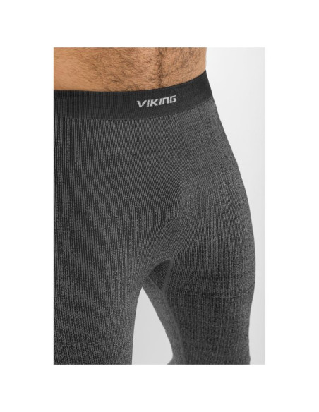 Bielizna męska viking altis man set merino czarna   l