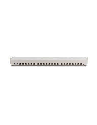 Digitus panel krosowy (patch panel) 19'' 24x rj45, lsa poziom, kat.6, ekranowany, 1u, szary, prowadnica kabli
