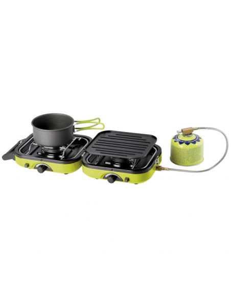 Kuchenka turystyczna na kemping podwójna dual compact + grill
