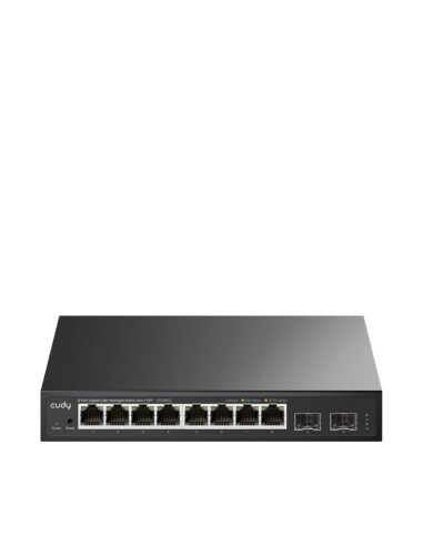 Cudy 8-port gigabit easy-managed switch with 2 sfp, gs108es2 1.0 zarządzany l2 gigabit ethernet (10/100/1000) czarny