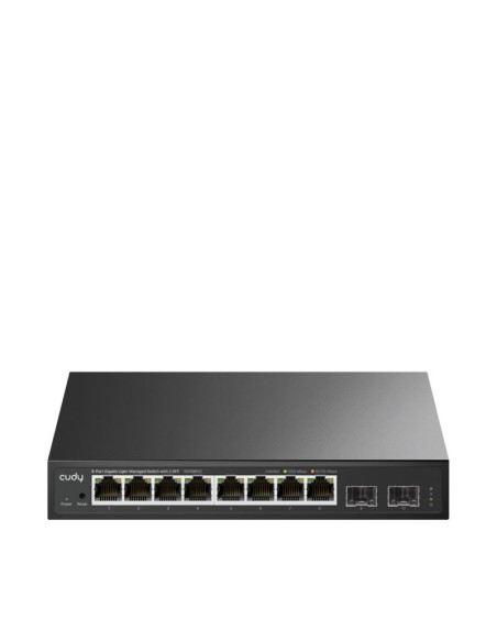 Cudy 8-port gigabit easy-managed switch with 2 sfp, gs108es2 1.0 zarządzany l2 gigabit ethernet (10/100/1000) czarny