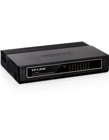 Tp-link tl-sf1016d przełącznik sieciowy fast ethernet (10/100) czarny