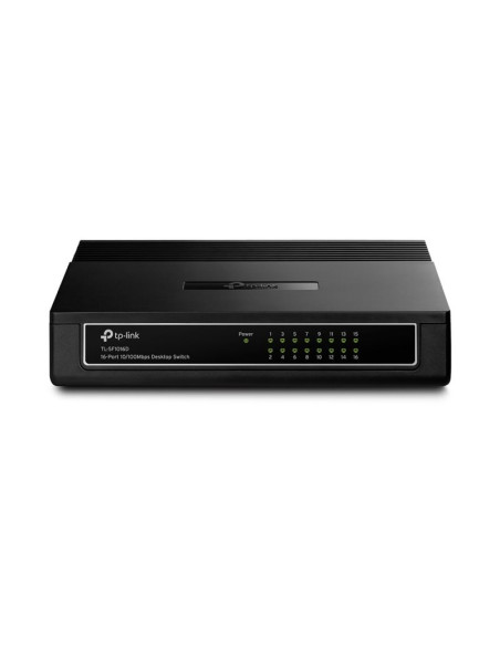Tp-link tl-sf1016d przełącznik sieciowy fast ethernet (10/100) czarny