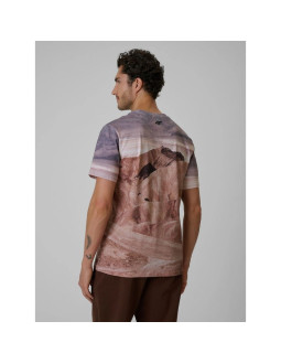 T-shirt regular z nadrukiem męski 4f 4frss26ttshm4229-83a 2