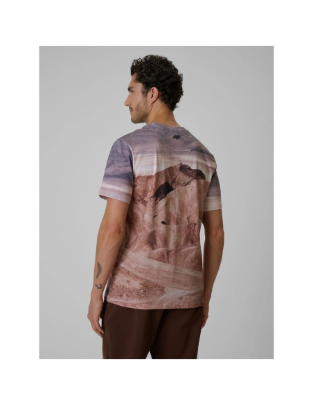 T-shirt regular z nadrukiem męski 4f 4frss26ttshm4229-83a