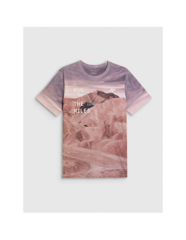 T-shirt regular z nadrukiem męski 4f 4frss26ttshm4229-83a