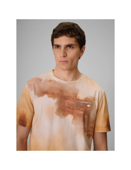 T-shirt regular z nadrukiem męski 4f 4frss26ttshm4237-83a