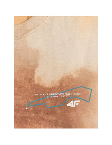 T-shirt regular z nadrukiem męski 4f 4frss26ttshm4237-83a
