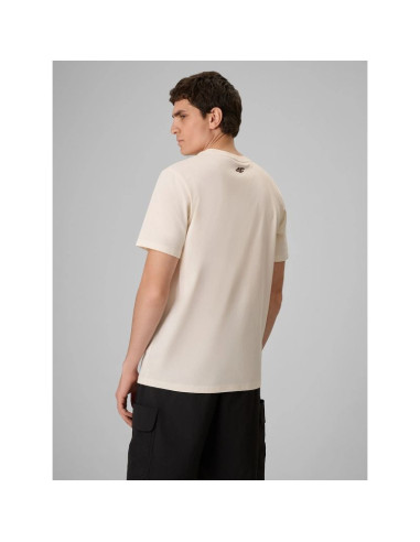 T-shirt regular z nadrukiem męski 4f 4frss26ttshm4230-11s