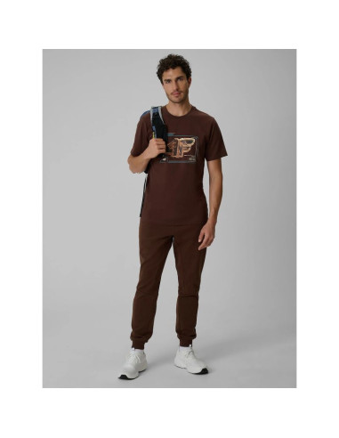 T-shirt regular z nadrukiem męski 4f 4frss26ttshm4230-81s