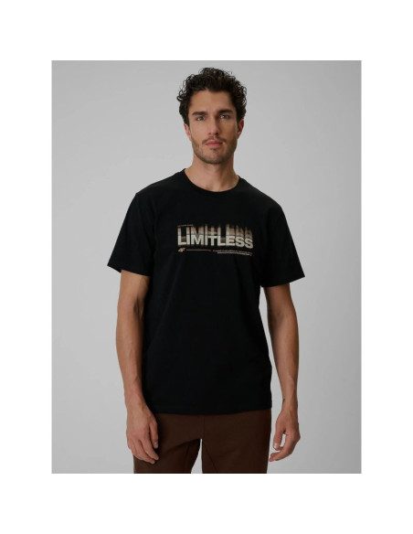 T-shirt regular z nadrukiem męski 4f 4frss26ttshm4227-20s