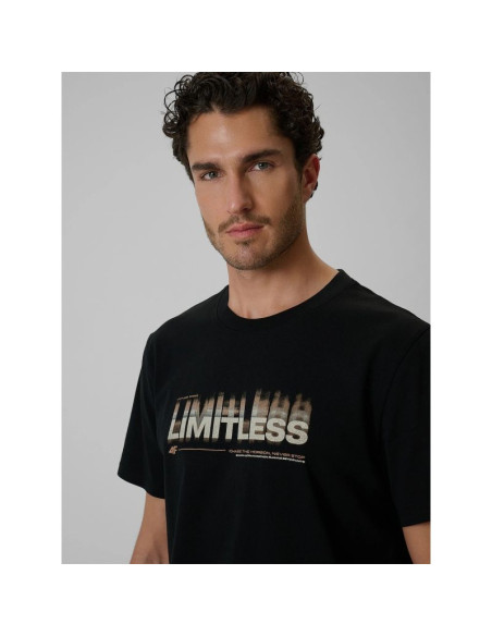 T-shirt regular z nadrukiem męski 4f 4frss26ttshm4227-20s