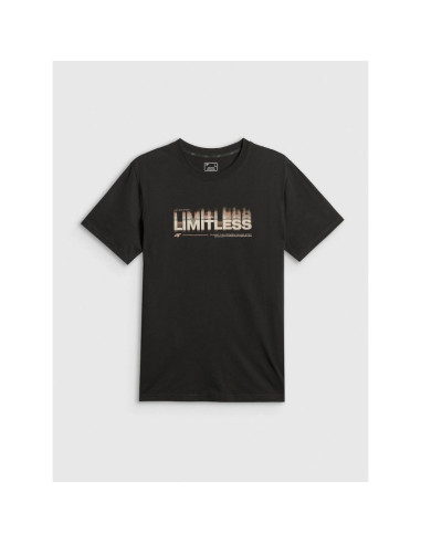 T-shirt regular z nadrukiem męski 4f 4frss26ttshm4227-20s