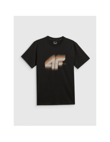 T-shirt regular z nadrukiem męski 4f 4frss26ttshm4228-20s