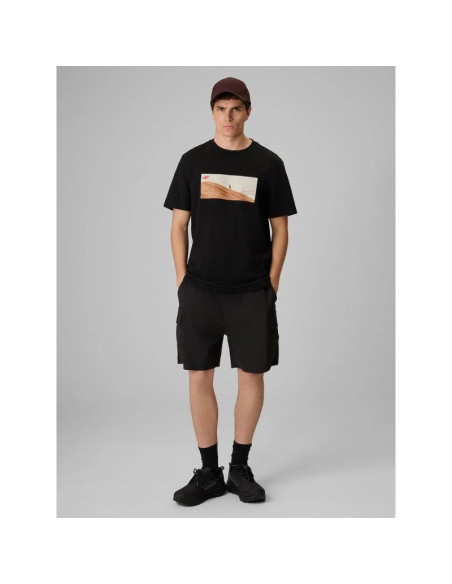 T-shirt regular z nadrukiem męski 4f 4frss26ttshm4236-20s