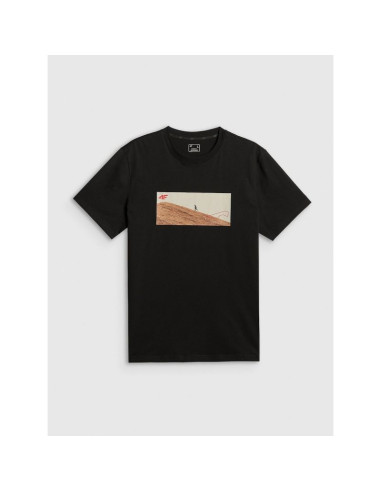 T-shirt regular z nadrukiem męski 4f 4frss26ttshm4236-20s