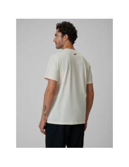 T-shirt regular z nadrukiem męski 4f 4frss26ttshm4238-11s 2