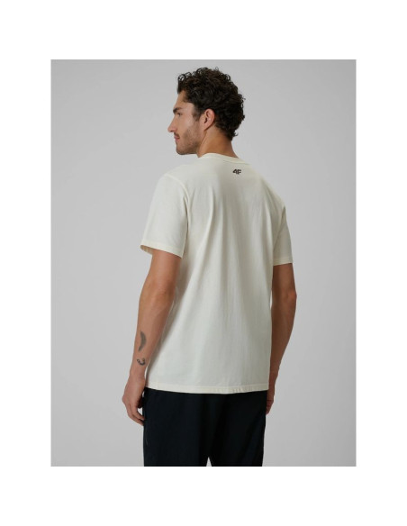 T-shirt regular z nadrukiem męski 4f 4frss26ttshm4238-11s
