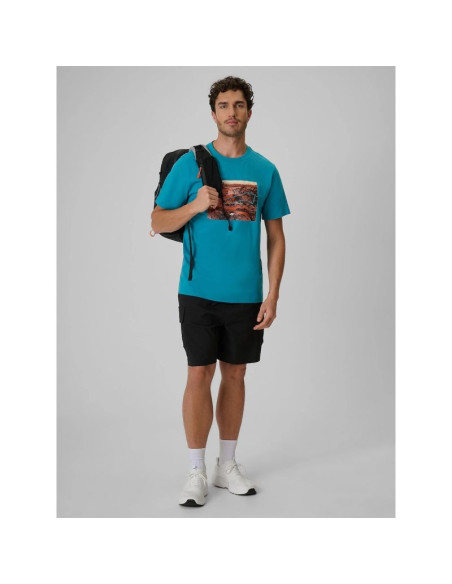 T-shirt regular z nadrukiem męski 4f 4frss26ttshm4238-35s