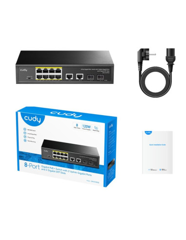 Switch cudy gs1010ps2 8-gbe poe z 2 portami