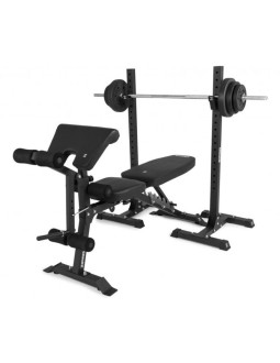 Zipro superset regulowana ławka treningowa regulowane oparcie regulowany fotel siłownia, dom czarny 2