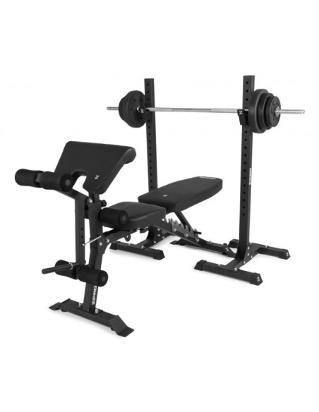 Zipro superset regulowana ławka treningowa regulowane oparcie regulowany fotel siłownia, dom czarny