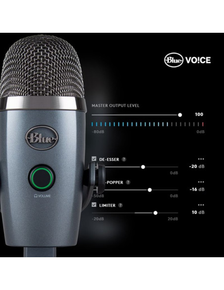 Blue microphones yeti nano czarny mikrofon stołowy