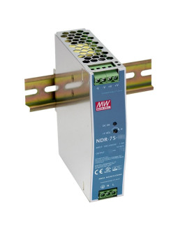 Zasilacz impulsowy na szynę din mean well ndr-75-48 48v/75w/1.6a
