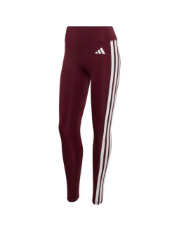 Legginsy damskie adidas optime essentials workout 3-stripes 7/8 bordowe kt3772 2