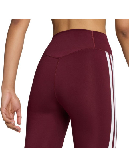 Legginsy damskie adidas optime essentials workout 3-stripes 7/8 bordowe kt3772