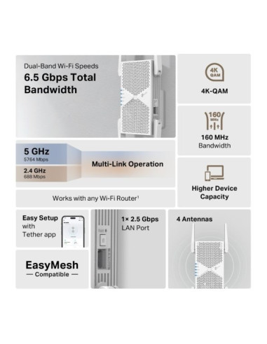 Wzmacniacz sygnału wifi tp-link re405be