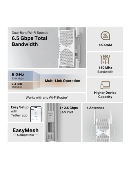 Wzmacniacz sygnału wifi tp-link re405be