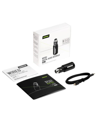 Shure mvx2ug2 - cyfrowy interfejs audio, xlr do usb