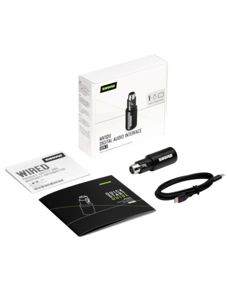 Shure mvx2ug2 - cyfrowy interfejs audio, xlr do usb