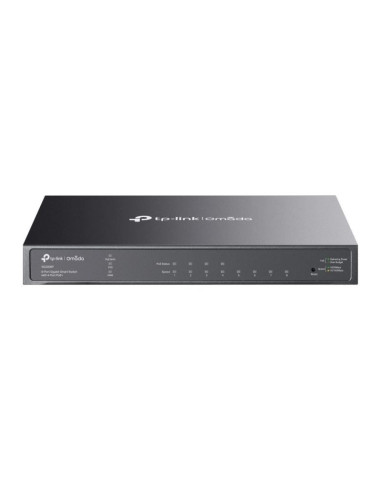 Tp-link omada tl-sg2008p zarządzany l2/l2+ gigabit ethernet (10/100/1000) obsługa poe czarny