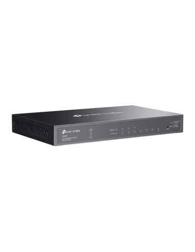 Tp-link omada tl-sg2008p zarządzany l2/l2+ gigabit ethernet (10/100/1000) obsługa poe czarny