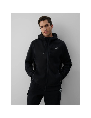 Bluza dresowa regular z kapturem męska 4f 4fkaw26tswsm3182-20s