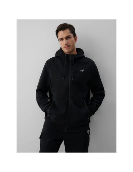 Bluza dresowa regular z kapturem męska 4f 4fkaw26tswsm3182-20s