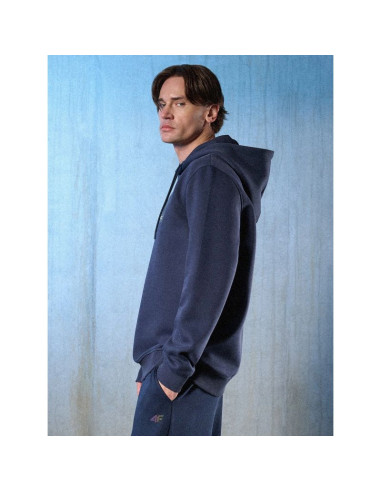 Bluza dresowa regular z kapturem męska 4f 4frss26tswsm2801-31s