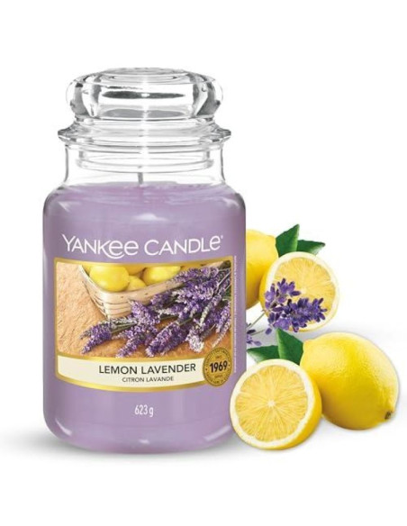 Świeca duża lemon lavender yankee